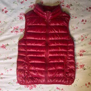🌷trendy red puffer vest
